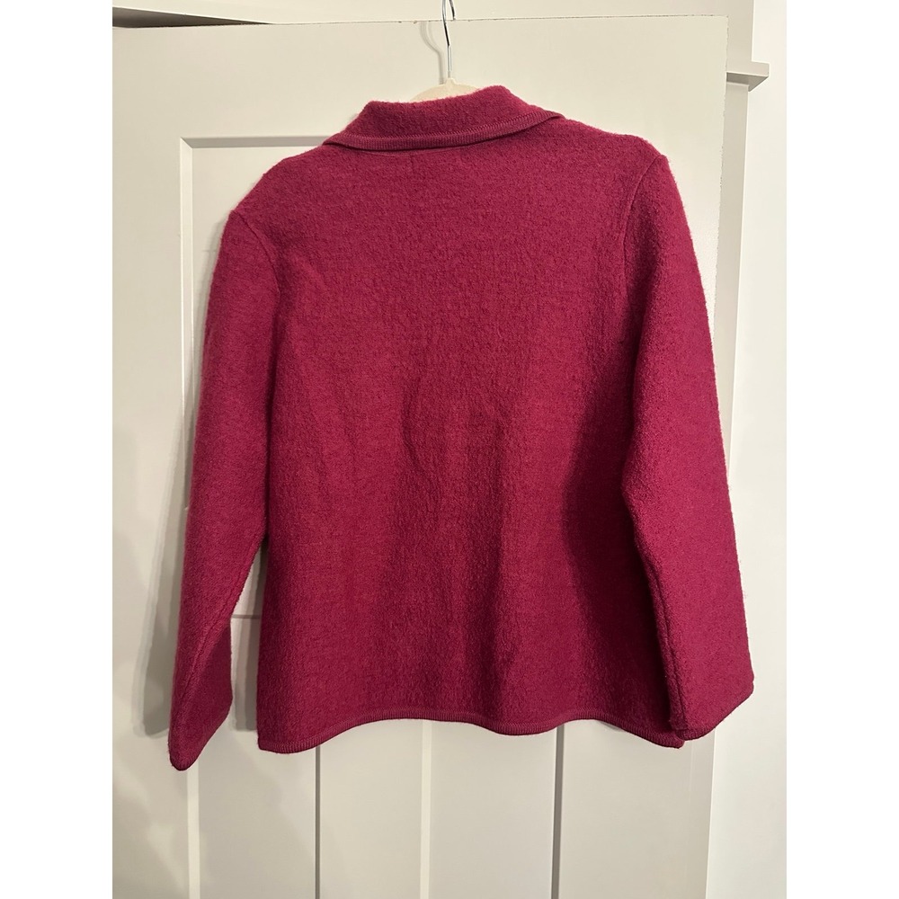 Vintage Appleseed's Boiled Wool Cardigan Sweater Cottage Chic - Picture 4 of 5